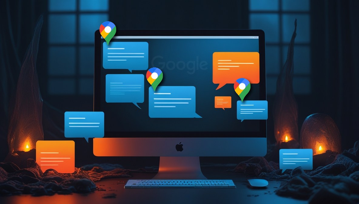 carte google maps avec les trois premières fiches d'une recherche