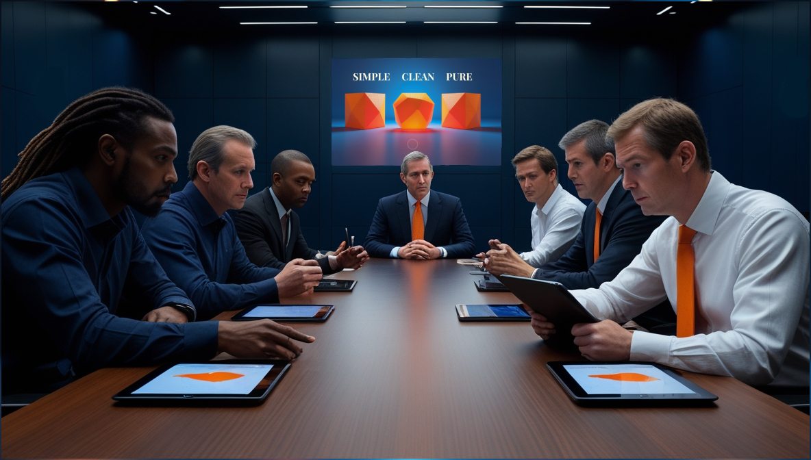 Réunion d'entreprise sur le rebranding du nom de marque