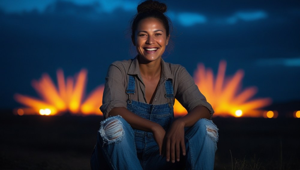 Artisan célebrant le lancement de son site internet