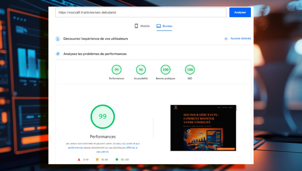 Exemple tiré de Page Speed Insights