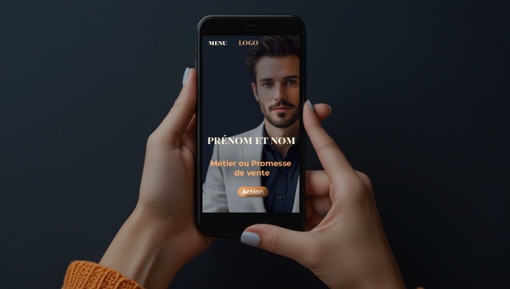 maquette d'un webdesign sur mobile